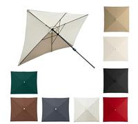 Générique Toile De Rechange Pour Parasol Rectangulaire Carré 4/6/8 Baleines Dessus De Parapluie De Remplacement Pour Parasol De Terrasse Facile À Installer(White,3x3.0m)