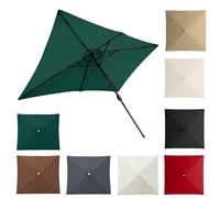 Générique Toile De Rechange Pour Parasol Rectangulaire Carré 4/6/8 Baleines Dessus De Parapluie De Remplacement Pour Parasol De Terrasse Facile À Installer(Green,2.50mx2.50m)