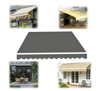 Générique Toile de Rechange pour Store Banne Rétractable Protection Solaire pour Fenêtre de Terrasse Toile de Rechange pour Jardin Patio Terrasse Ou Balcon sans Cadre (Gris 13 X 10 Pi)