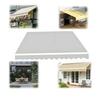 Générique Toile de Rechange pour Store Banne Rétractable Protection Solaire pour Fenêtre de Terrasse Toile de Rechange pour Jardin Patio Balcon sans Cadre (Gris Clair 3,66 M X 3,05 M)
