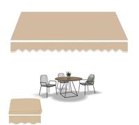 Générique Toile De Rechange pour Store Banne Rétractable W: 4,5,6,7 m Tissu De Remplacement pour Auvent en Polyester Toile D'Auvent Tissu De Rechange for Store Banne(Khaki,4.5x3.0m/15x10ft)