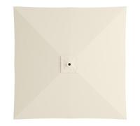 Générique Toile de Remplacement Parasol Carré 8 Baleines Tissu Résistant à la Décoloration et Imperméable (beige,3 * 3m)