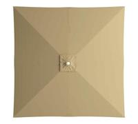 Générique Toile de Remplacement Parasol Carré 8 Baleines Tissu Résistant à la Décoloration et Imperméable (khaki,2 * 2m)