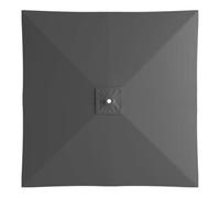 Générique Toile de Remplacement Parasol Carré 8 Baleines Tissu Résistant à la Décoloration et Imperméable (grey,2.5 * 2.5m)