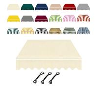 Générique Toile de Remplacement Store Banne Rétractable Extérieur, 2 2.4 3.3 4 7 m Protection UV, Résistante à l'eau pour Jardin Terrasse Patio et Magasin(Beige,B240cmxL200cm)