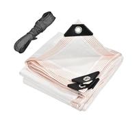 Générique Toile D'ombrage De 55% Filet Anti Chaleur, Voile D'ombrage Blanc Filet Anti Feuille Piscine, Bâche en Maille De Protection Solaire avec Oeillets, Brise Vue pour Balcon(2 * 2 m/6.5 * 6.5 ft)