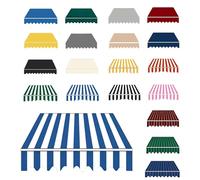 Générique Toile Imperméable pour Store Banne - Bâche Polyester pour Terrasse, Jardin, Balcon, Toile d'Ombrage avec Protection UV(Blue White,B7mxH1.5m)