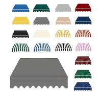 Générique Toile Imperméable pour Store Banne - Bâche Polyester pour Terrasse, Jardin, Balcon, Toile d'Ombrage avec Protection UV(Dark Grey,B7mxH2m)