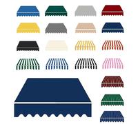 Générique Toile Imperméable pour Store Banne - Bâche Polyester pour Terrasse, Jardin, Balcon, Toile d'Ombrage avec Protection UV(Bleu foncé,B6mxH3.5m)