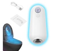 Générique Toilet Light, Motion Activated Night Lamp, Usb Rechargeable Toilet Lamps, 8 Colors Dimmable for Bedside, Pet Area, Staircase, Hallway, Bathroom, Closet, 1.57x3.5x1.1 inches, White