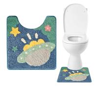 Générique Toilet Mat Alien Spaceship Design U Shape Anti-Slip Absorbent