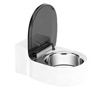 Générique Toilet Water Bowl, Raised Automatic Flow Dish, Funny Pet Drinking Feeder, with Elevated Splash Control Design, for Cat Kitten Dog Use, Home Bathroom Kitchen Corner Placement
