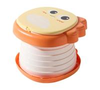 Générique Toilette Pliable Pot pour Bébé Siège de Propreté Réducteur de Chaise D'Apprentissage Compacte avec Sac de Transport Adaptée pour Le Plein Air, Orange
