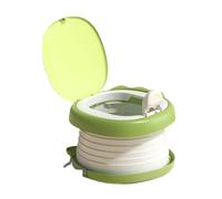 Générique Toilette Pliable Pot pour Bébé Siège de Propreté Réducteur de Chaise D'Apprentissage Compacte avec Sac de Transport Adaptée pour Le Plein Air, Vert