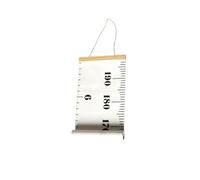 Générique Toise de Croissance pour Garçon et Filles en Bois de Pin et Tissu Blanc Corde, Décoration Murale Sécurisée et Amovible pour Chambre D'garçon et Filles