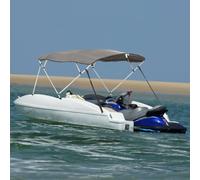 Générique Toit Bimini à 4 arceaux parois latérales 243x(200-213) x137 cm,Housses de Bateau,10.65KG-94836