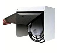 Générique Toit de Protection galvanisé pour Chargeur de véhicule électrique, boîtier de Protection extérieur pour borne de Recharge de Voiture électrique avec Panneau Rabattable