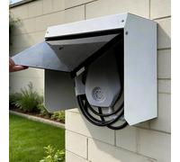 Générique Toit de Protection pour borne de Recharge de véhicule électrique,Boîtier Mural pour Chargeur de véhicule électrique avec Couvercle en Acrylique,Auvent Universel pour équipements électriques