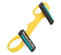 Générique Tondeuse à Cheveux et Rasoir à Barbe Double Tête pour Crâne Rasé, Manuel, Lame Détachable, Jaune, Kit 1 Pièce, Outil de Toilettage Rapide pour Homme à Domicile et Voyage, Rasoir