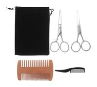 Générique Tondeuse à Nez Arrondie Kit de Toilettage pour Hommes Peigne en Bois et Ciseaux à Pointe Fine Peigne en Plastique pour Usage Personnel et