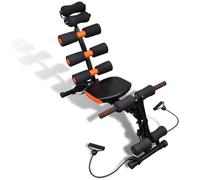 Générique Toner de Ventre en Forme de L Noir et Orange 117 x 34 x 96 cm,Équipements Sportifs,Entraînement & Fitness,Bancs d'exercice-90630