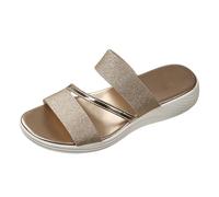 Générique Tongs à paillettes grandes tailles confortables de qualité export sandales de plage sportives Soldes Chaussure (Gold, 40)