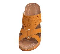 Générique Tongs Plage Femme Été Tinta Unita Talon Compensé Grandes Tailles Sandale Confortable de Plage Pantoufles Femme Ete Respirantes Semelles épaisses Anti-dérapant Chaussures