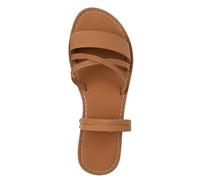 Générique Tongs plates à bride entre orteils, Chaussures de plage à boucle, Modèle décontracté en cuir, Pour les bords de mer, les promenades et le farniente