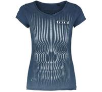 Générique Tool Grid Skull Femme T-Shirt Manches Courtes Bleu M 100% Coton Regular/Coupe Standard
