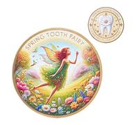 Générique Tooth Fairy Coin, Kids Lost Teeth Souvenir, Metal Collectible Keepsake, Portable Memory Gift, Fairy Tradition Memento, Milestone Reward, Reusable Material for Boys and Girls