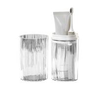 Générique Toothbrush Cup Case, Portable Toothpaste Storage Container, Compact Travel Toothbrush Case, Multi-Use Convenience for Business Trip, Camping, and School, 2.56x2.56x7.87 inches