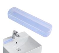 Générique Toothbrush Holder Travel, Portable Brush Toothpaste Case, 8.27x2.17x1.38 inch, Hygienic Multi-Use Organizer, Sturdy Compact Design, Leakproof Storage Box for Bathroom, RV, Camping