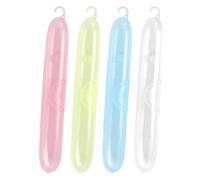 Générique Toothbrush Travel Case, Set of 4 Toothbrush Covers, 9.06x1.38x1.18 inches, Protective Hygiene Organizer, Bathroom Storage, Ideal for Outdoor, Outing, Vacation, Business Trips