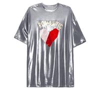 Générique Top A Paillettes Femme,Tunique Longue Ample Et Scintillante IdéAle pour Un Look DéContracté Et Confortable Au Quotidien T-Shirt Basique Doux Au Design éLéGant Et Stylé (Dark Gray M)