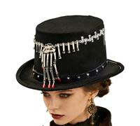 Générique Top Hats for Men Skull Hand Gotwhic Punk Pdhoto Props Caps | Tall Top Hat for Makeup Parties Stage Perforwdmances Fairs Festivals Holidays School Events Halloween Special Occasions