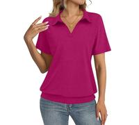 Générique Top Madame Printemps Grande Dentrainement Tshirt Mod Manche Courte Confortable Tshirts Femme Col V Loose