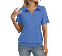 Générique Top Madame Printemps Grande Dentrainement Tshirt Mod Manche Courte Confortable Tshirts Femme Col V Loose
