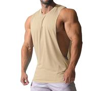 Générique Top Sexy Homme - Homme Solide DéContracté Popularité Sans Manches CôTé Large Fourche Fitness Sport VêTement Hommes LâChe Gilet Hauts Sexy Rouges Pour DéColleté Hommes