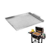 Générique Topper Pan Set, Stainless Grate Replacement, Grate with Drainage System, BBQ Cooking Pan Tool, Camping Accessory Kit, Outdoor Party Use Family RV Picnic Patio Beach Cooking