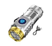 Générique Torches LED - lampe de poche Super Power | Lumens élevé lampe de poche, puissant USB C Light Light avec UV 365nm Touch, Strong Hand Flash Light for Security Dog Walking Camping