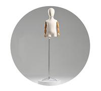 Générique Torse de Mannequin Enfant réglable avec tête et Bras en Bois, modèle d'affichage 3 Couleurs pour Magasin de vêtements pour Enfants, trépied en métal, idéal pour Les Enfants de 3 Ans