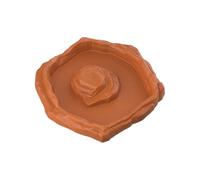 Générique Tortoise Water Dish, Reptile Bath Basin, 7.48x7.2x1.3inches, Anti-Slip Food and Water Bowl, Built-in Ramp Design, Ideal for Aquariums, Tanks, Terrariums, Geckos, Snakes, and Bearded Dragons