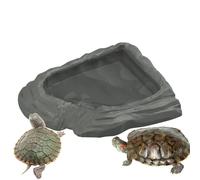 Générique Tortoise Water Dish, Reptile Bath Basin, Space-Saving Food Water Bowl, Sturdy Habitat Accessory for Turtle, Snake, Bearded Dragon, Gecko, Aquarium, Terrarium, Enclosure Setup Use