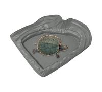 Générique Tortoise Water Dish, Reptile Feeding Bowl, Terrarium Food Container, Compact Habitat Basin, Bath and Drink Tray for Snakes Turtles Geckos Bearded Dragons Amphibians Lizard Tank Accessories