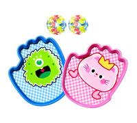 Générique Toss and Catch Ball Game - Interactive Throw Paddle Catch Set, Hand Grip Coordination Toy for Kids Family Indoor Outdoor Garden Playtime Kindergarten Park Backyard Beach Fun, 17.5x21.5cm