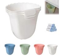Générique Totaladdly Hanging Trash Can, Beneathk Hanging Trash Can for Kitchen Cabinet Door, Waste Bin for Kitchen (White*3)