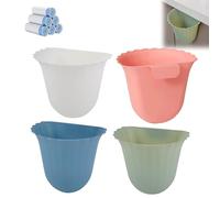 Générique Totaladdly Hanging Trash Can, Beneathk Hanging Trash Can for Kitchen Cabinet Door, Waste Bin for Kitchen (4PCS-MIX)