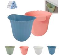 Générique Totaladdly Hanging Trash Can, Beneathk Hanging Trash Can for Kitchen Cabinet Door, Waste Bin for Kitchen (Pink+Blue)