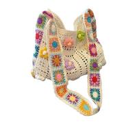 Générique Tote Bag En Crochet Sac À Main Bohème Floral Fait Main