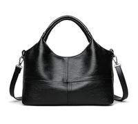 Générique Tote Bag Femme éLéGant, Soft Leather Sacoche BandoulièRe, Grand Sac A Main, Vintage Hobo Bags,Sacs De Courses Et Cabas,Pour Le Travail Et Les Voyages(Black,31x17x12cm)